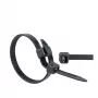 WKK Cable Tie 370 mm 7.60 mm Black UV-Stabilised 100 pcs