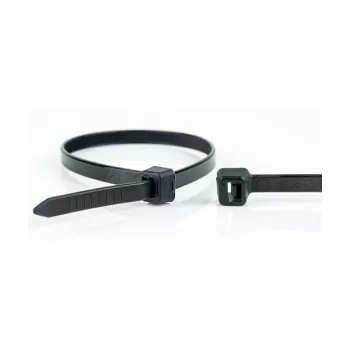 WKK UV-Stabilized Black Nylon Cable Ties 100 x 2.5 mm, 100 Pack