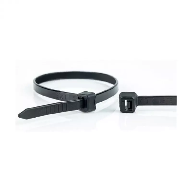 WKK UV-Stabilized Black Nylon Cable Ties 100 x 2.5 mm, 100 Pack