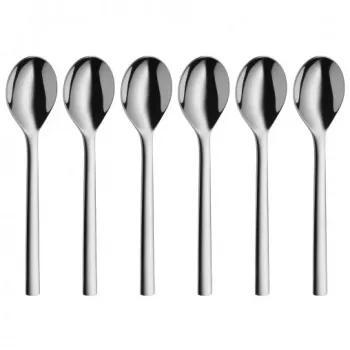 WMF Nuova Teaspoon Set 6-Piece Cromargan Stainless Steel Silver