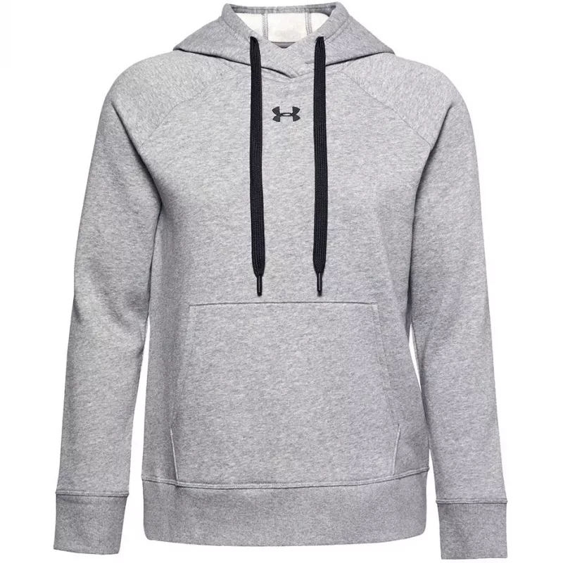 Women's Under Armour Rival Fleece HB Hoodie Mod Gray/White Size S