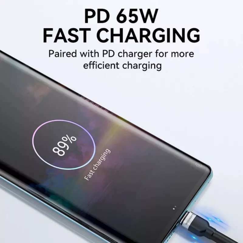 Wozinsky 1 m USB-C to USB-C Cable 60W PD Fast Charging & Data Sync Black