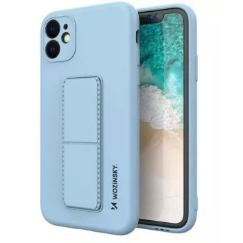 Wozinsky Apple iPhone 12 Kickstand Case Silicone Cover with Stand Blue
