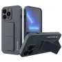 Wozinsky Apple iPhone 13 Pro Max Kickstand Case Silicone Cover with Stand Navy Blue