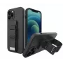 Wozinsky Samsung Galaxy A52s 5G / A52 5G / A52 4G Case Gel Lanyard with Chain Purse Lanyard Black
