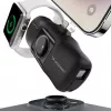 Wozinsky WF16-YLS Mini Power Bank 5000mAh 15W with Built-in USB-C Cable and Apple Watch Charger - Black