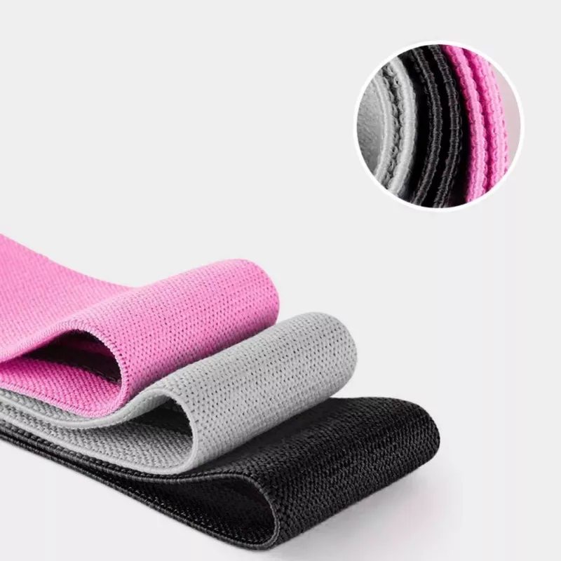 Wozinsky WFB-01 Fabric Resistance Mini Band Set for Yoga, Fitness, CrossFit (3 Levels)