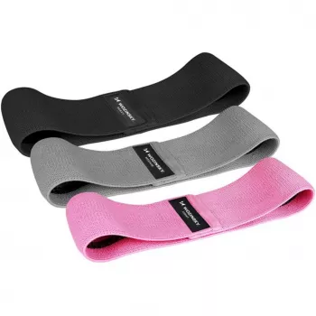 Wozinsky WFB-01 Fabric Resistance Mini Band Set for Yoga, Fitness, CrossFit (3 Levels)