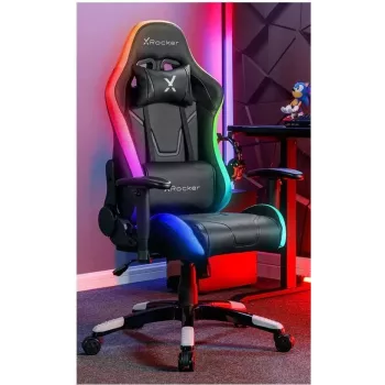 X Rocker Agility Compact eSports Gaming Office Chair with LED Lighting & App Control - Black (2023028)