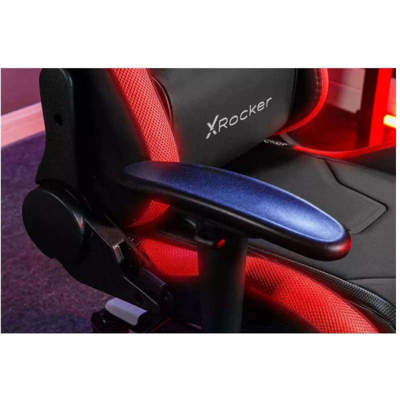 X Rocker Agility Compact eSports Gaming Office Chair with LED Lighting & App Control - Black (2023028)