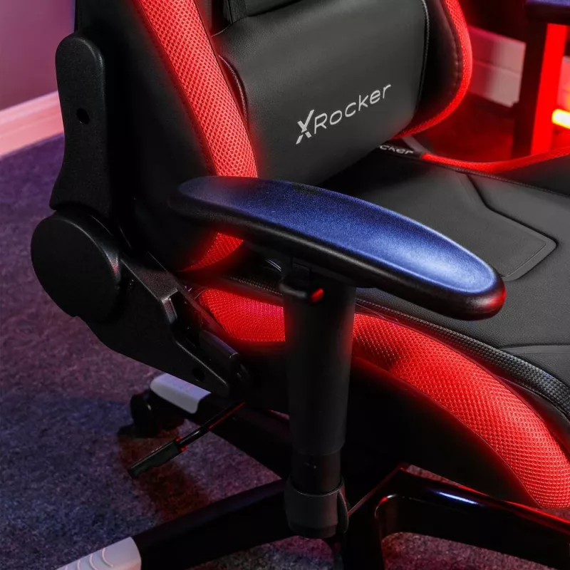 X Rocker Agility Compact eSports Gaming Office Chair with LED Lighting & App Control - Black (2023028)