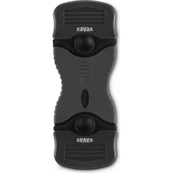 Xavax Universal Glass Scraper with 4 Replacement Blades, Retractable Stainless Steel Blade, Ergonomic Plastic Handle, Black/Silver 00111760