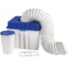 Xavax Universal Washing Machine and Dryer Drain Hose Holder, Grey, Clip-On, Kink Protection, Tool-Free Installation 00111341