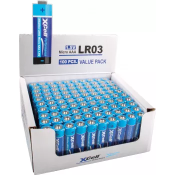 XCell Performance LR03 Micro AAA Batteries (Alkaline) – 100 Pack Box