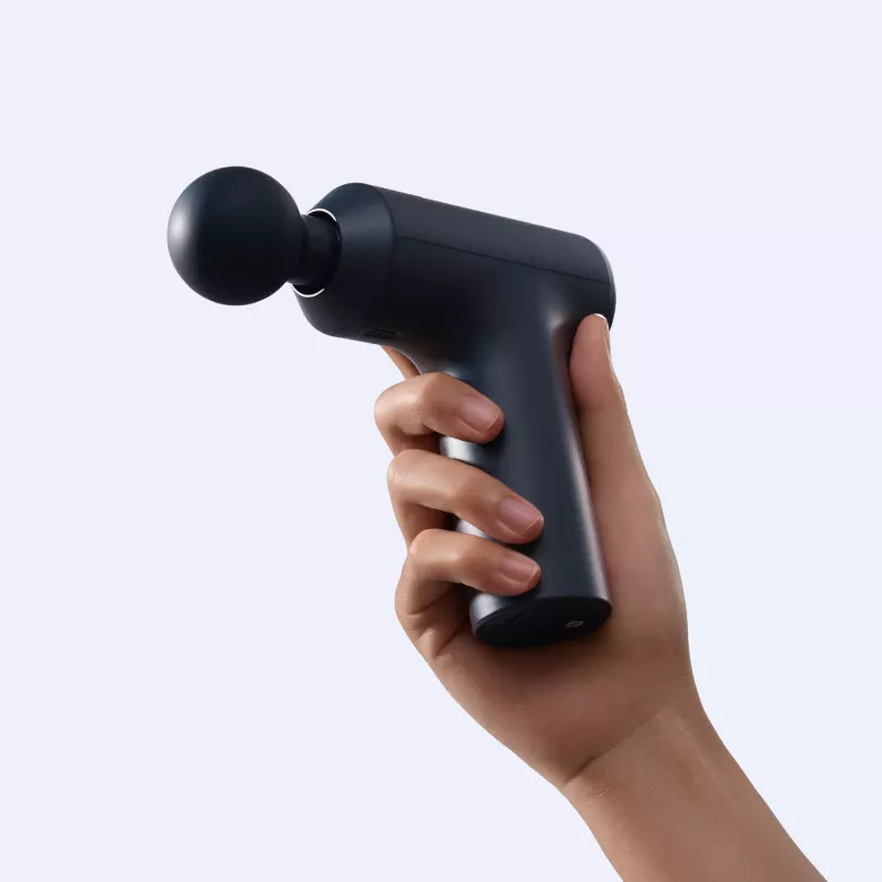 Xiaomi Massage Gun Mini 2 Portable Percussion Massager, 3 Speed Levels, 6mm Amplitude, 2600mAh Battery, USB-C, 3 Heads, White
