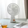 Xiaomi Rechargeable Mini Fan BHR6089GL 2000mAh USB Portable Handheld Fan with Detachable Base, 4 Speeds, Brushless Motor, White
