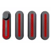 Xiaomi Side Covers with Reflective Stickers - Black/Red