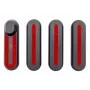 Xiaomi Side Covers with Reflective Stickers - Black/Red