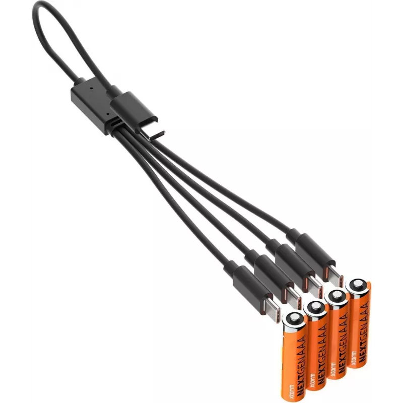 Xtorm NextGen AAA Batteries USB-C Rechargeable (4-Pack) - 1.5V Li-ion 600mAh