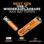 Xtorm NextGen AAA Batteries USB-C Rechargeable (4-Pack) - 1.5V Li-ion 600mAh