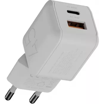 Xtorm NextGen GaN3 Ultra Wall Charger 45W PD USB-C USB-A White XECNG450