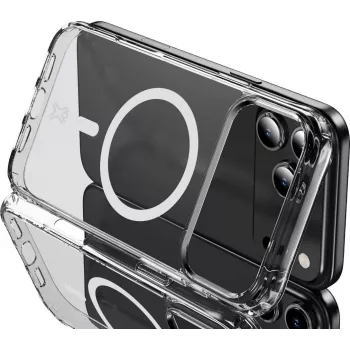 XtremeMac Flexi MagSafe Clear Case for iPhone 17 Pro - Transparent TPU Back Cover with Drop Protection XWH-17MC2-13