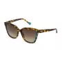 YALEA Women's Sunglasses SYA028N550743 Havana Acetate Square Frame Gradient Brown Lens UV400