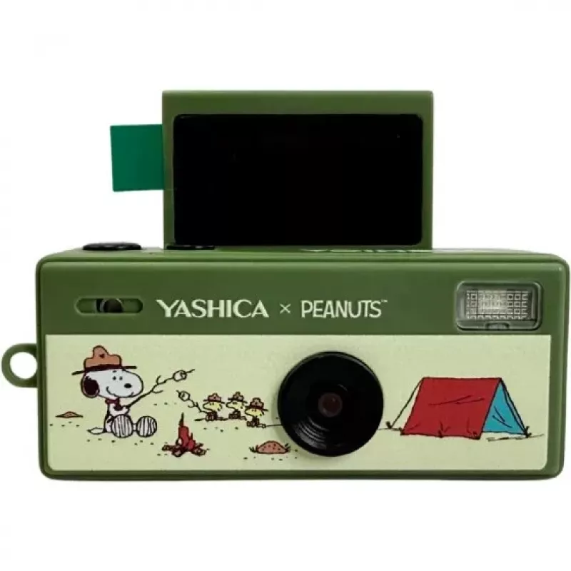 Yashica Funtastic Snoopy Green Keychain Camera – 2MP CMOS, 12MP Interpolated Resolution, HD Video, USB-C