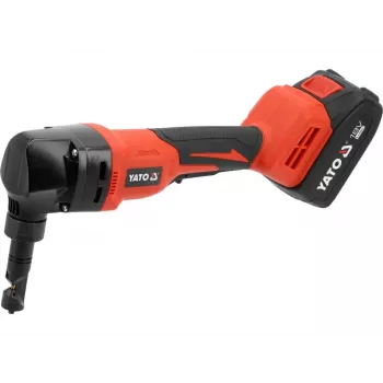 YATO 18V Brushless Cordless Sheet Metal Shears YT-1111358 with 4.0Ah Li-Ion Battery and Charger