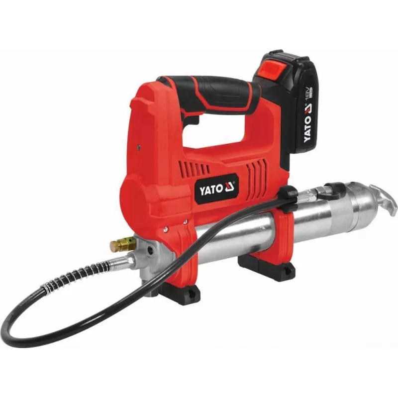YATO YT-07020 18V Cordless Grease Gun Lubricator 620 Bar with 3.0Ah Battery and Charger