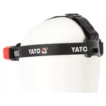 Yato YT-08594 COB LED Work Light with Magnetic Base and Swivel Hook, 200 lm, 3x AA, Black/Red