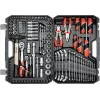 Yato YT-38891 216-Piece Mechanics Tool Set with 1/4 inch, 3/8 inch and 1/2 inch Drive Ratchets, Sockets, Wrenches, Bits and Hex Keys in Blow-Molded Case