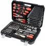 Yato YT-38891 216-Piece Mechanics Tool Set with 1/4 inch, 3/8 inch and 1/2 inch Drive Ratchets, Sockets, Wrenches, Bits and Hex Keys in Blow-Molded Case