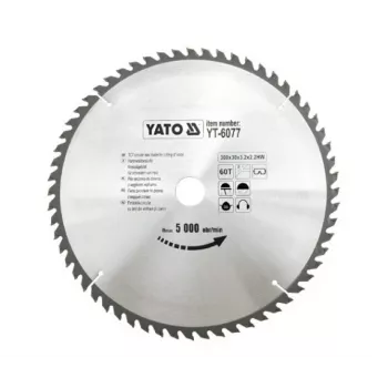 Yato YT-6077 Circular Saw Blade 300mm x 30mm Bore, 40 Teeth, Carbide Tipped for Wood