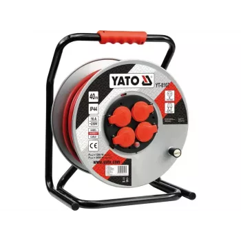 Yato YT-8107 Cord Reel 4 AC Outlet(s) 40 m