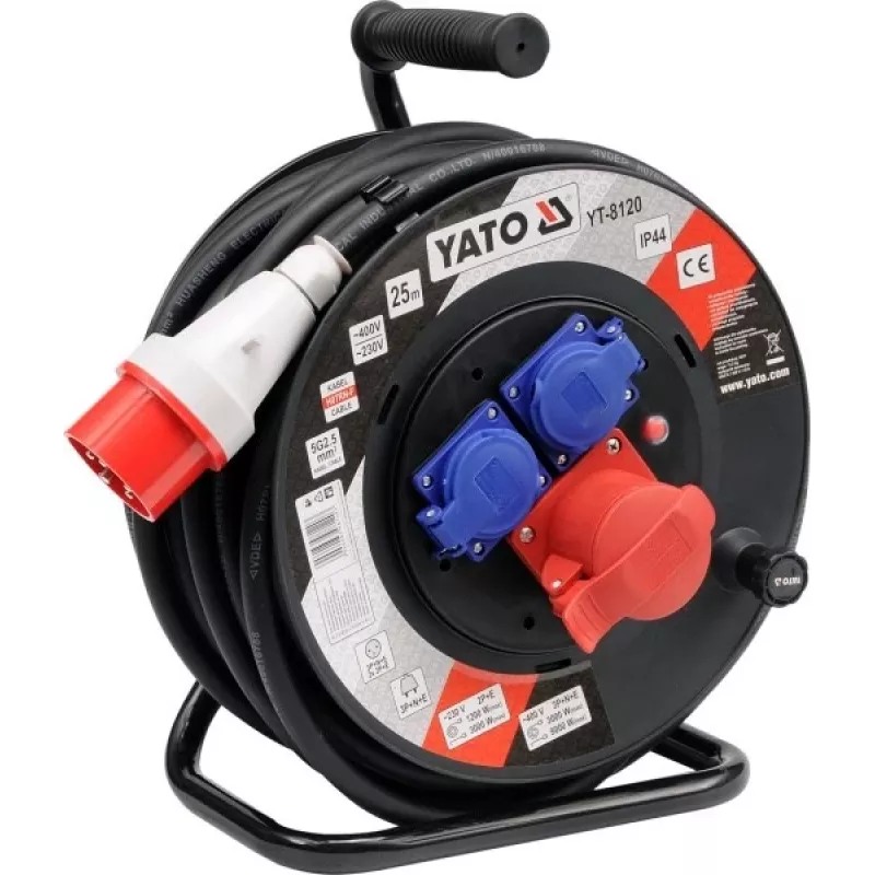 Yato YT-8120 Cord Reel 3 Outlets 25 m