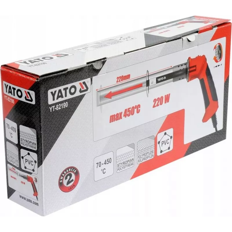 Yato YT-82190 Heat Gun Heat Cutter 450 °C 220 W Orange, Steel