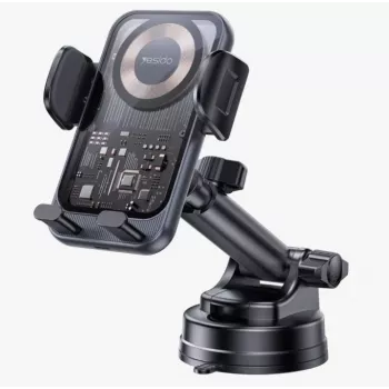 YESIDO 15W Suction Cup Car Wireless Charging Holder Black