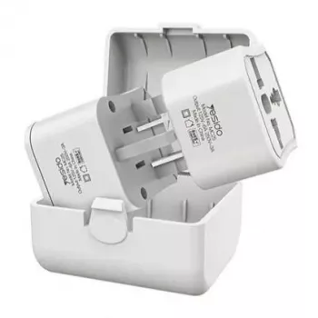 YESIDO MC25 Travel Adapter Plug Kit White