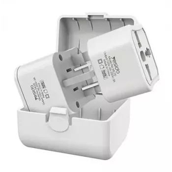 YESIDO MC25 Travel Adapter Plug Kit White