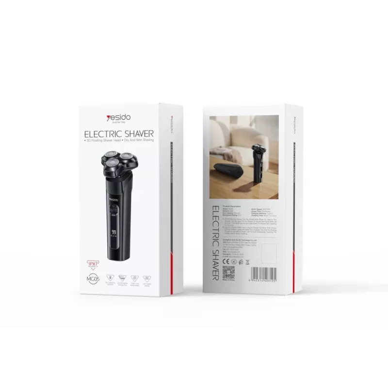 YESIDO MG05 Rotating Electric Shaver Black
