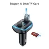 YESIDO Y44 MP3 Player Bluetooth Car Charger with QC3.0, LED Display, Hands-Free Calling, Black
