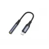 YESIDO YAU37 Lightning to 3.5mm Audio Adapter Cable, Nylon Braided, Aluminum Alloy, Black, 12cm