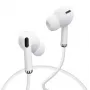 YESIDO YH33 Wired In-Ear Stereo Earphones with Built-In Microphone, 3.5mm Jack, Tangle-Free Flat Cable, White