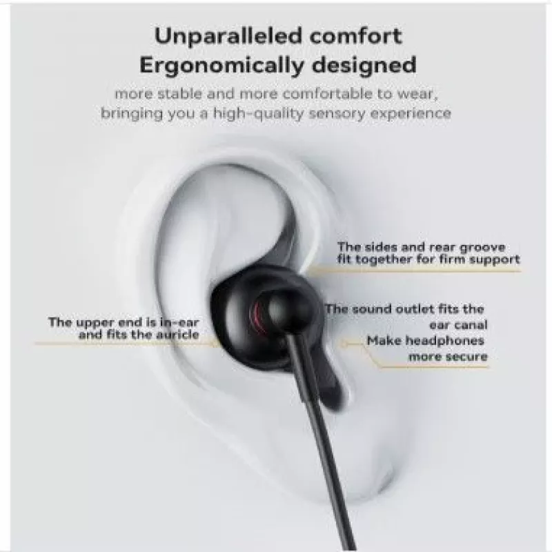 YESIDO YH48 Aluminum Alloy In-ear Earphone with Remote Control Lightning Interface Wired Headphone Black