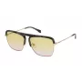 ZADIG & VOLTAIRE SZV321 Sunglasses - Men's Pilot Square Frame - Black - Grey Tint Lens - 60/13/140 mm