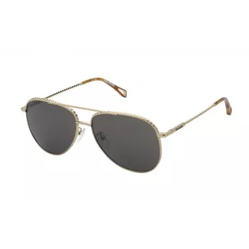 ZADIG & VOLTAIRE SZV378 Sunglasses for Men - Black Frame, Grey Lens - 58/17/140 mm