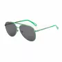 ZADIG & VOLTAIRE SZV415-600G09 Women's Rectangular Sunglasses - Black Acetate Frame, Grey Polycarbonate Lens, UV400 Protection