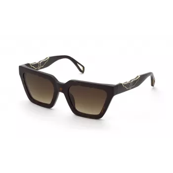 ZADIG & VOLTAIRE Women's Cat Eye Sunglasses SZV418-53722Y Havana Brown Gradient 53mm