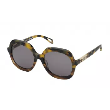 Zadig & Voltaire Women's Rectangular Sunglasses SZV404-5607HL Havana/Brown Gradient 56mm